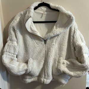 White Free People Nantucket Fleece